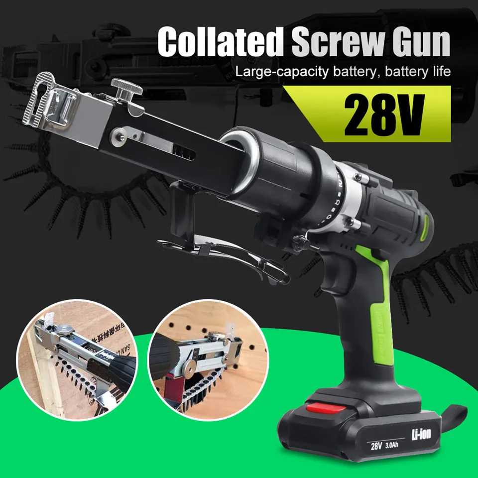 28V Max Electric Screwdriver Cordless Drill Mini Wireless Power Driver DC Lithium-Ion Battery With 2 Lithium Battery
28V Max Electric Screwdriver Cordless Drill Mini Wireless Power Driver DC Lithium-Ion Battery With 2 Lithium Battery
