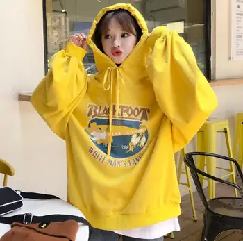 Lychee Girls Letter Cartoon Print Women Hoodies Long Lantern Sleeve Hooded Neck Pullover Spring Autumn Female Casual Sweatshirt
Lychee Girls Letter Cartoon Print Women Hoodies Long Lantern Sleeve Hooded Neck Pullover Spring Autumn Female Casual Sweatshirt
