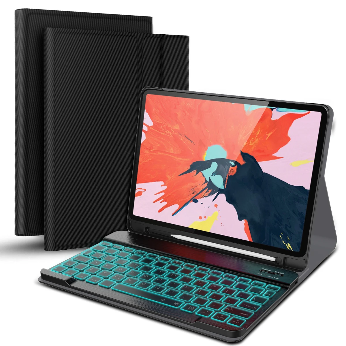 Чехол для iPad Pro 11 дюймов 2018 американская подсветка Bluetooth клавиатура искусственная