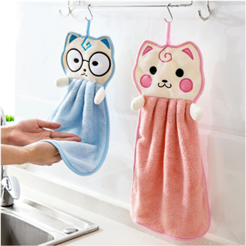 Cute Cat Style cartoon thick hand towel kitchen hanging water wash dish towel Cleaning Tablecloth Pink And Blue Color
Cute Cat Style cartoon thick hand towel kitchen hanging water wash dish towel Cleaning Tablecloth Pink And Blue Color