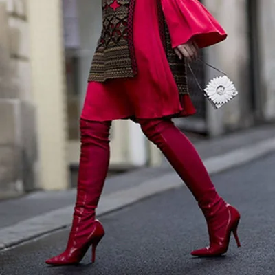 bota feminina Shoes Woman Red Knight boots Leather High Square Heels Pointed Toes Boots Over-the-knee Lace-up botas mujer
bota feminina Shoes Woman Red Knight boots Leather High Square Heels Pointed Toes Boots Over-the-knee Lace-up botas mujer