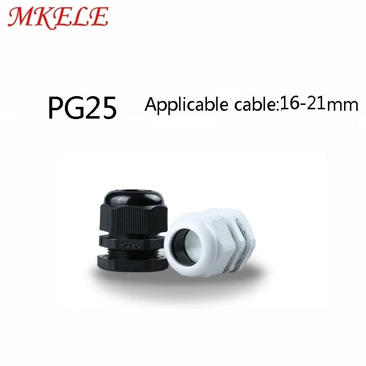 PG25 Black/white Plastic Nylon Waterproof Cable Glands Joints IP68 Cable Connector for 16-21mm Cable 10pcs/lots
PG25 Black/white Plastic Nylon Waterproof Cable Glands Joints IP68 Cable Connector for 16-21mm Cable 10pcs/lots