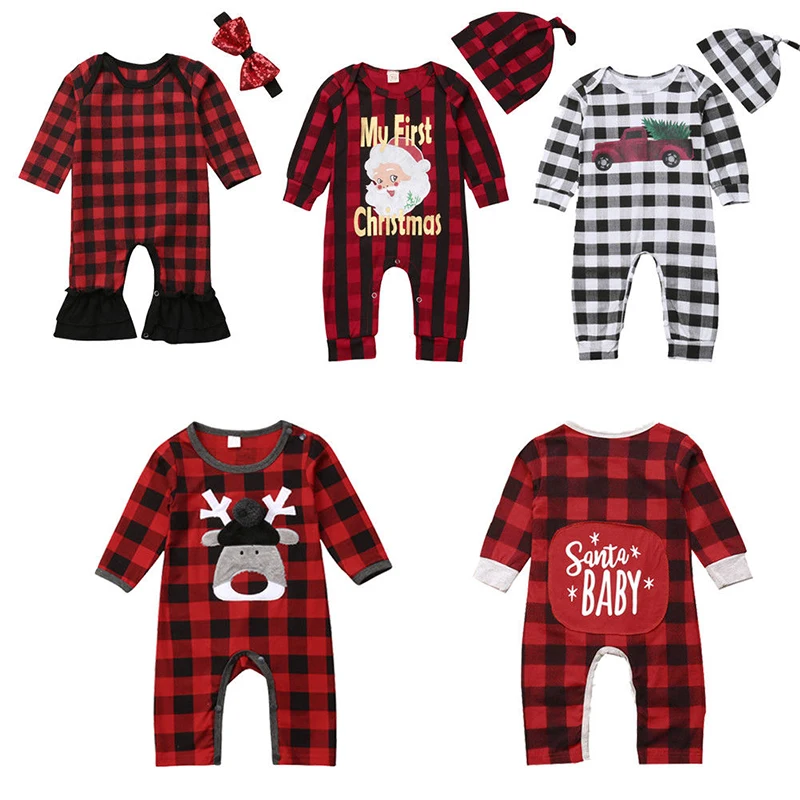Pudcoco Christmas Toddler Baby Girls Boys Plaid Deer Long Sleeve Romper+Hat Xmas Checked Outfit Babygrows
Pudcoco Christmas Toddler Baby Girls Boys Plaid Deer Long Sleeve Romper+Hat Xmas Checked Outfit Babygrows
