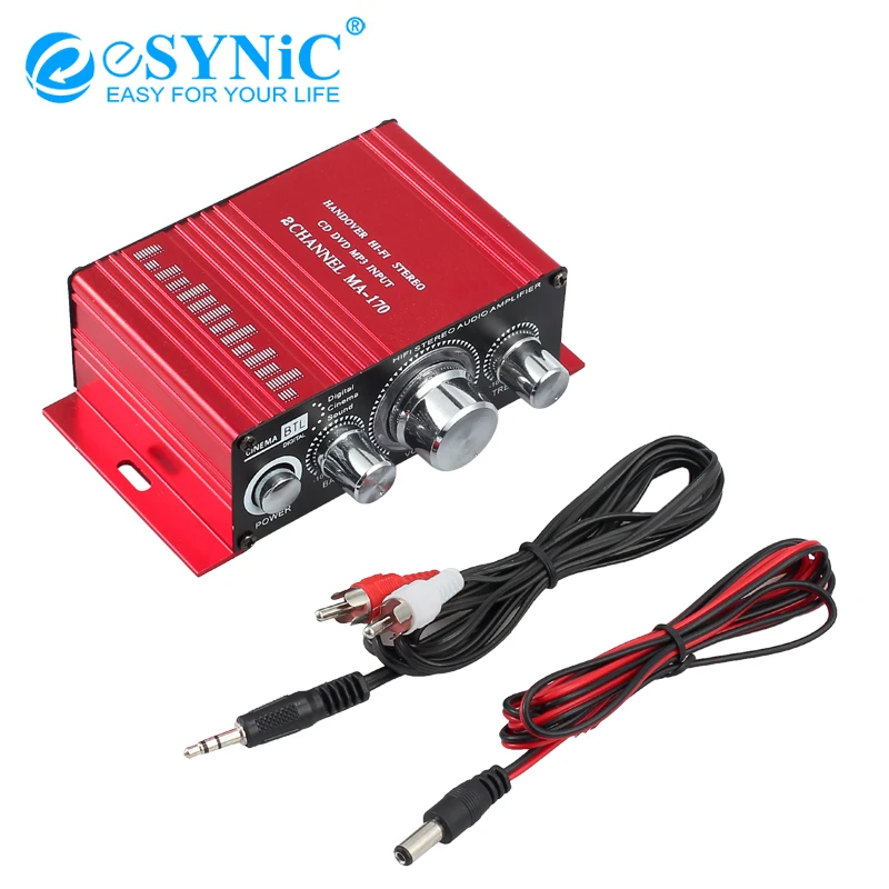 eSYNiC Hi-Fi 12V Mini Car Stereo Amplifier 2 Channel Auto Audio Digital Amplifiers Auto Sound Amplifier Subwoofer For Car Home
eSYNiC Hi-Fi 12V Mini Car Stereo Amplifier 2 Channel Auto Audio Digital Amplifiers Auto Sound Amplifier Subwoofer For Car Home