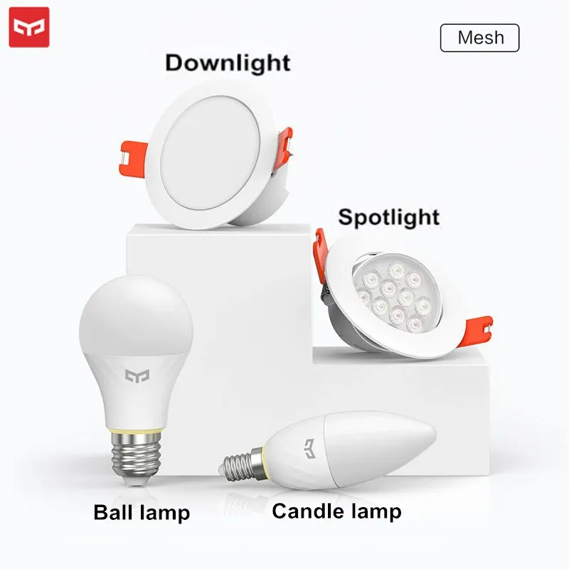 Yeelight Smart Light Source Set Bluetooth Mesh Edition Smart light Bulb and Downlight Spotlight Work with MI Home
Yeelight Smart Light Source Set Bluetooth Mesh Edition Smart light Bulb and Downlight Spotlight Work with MI Home