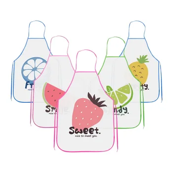 Sleeveless Waterproof Anti-oil Aprons kitchen Accessories Fruit Pattern PVC Apron BBQ Tool Cooking Waist Bib
Sleeveless Waterproof Anti-oil Aprons kitchen Accessories Fruit Pattern PVC Apron BBQ Tool Cooking Waist Bib
