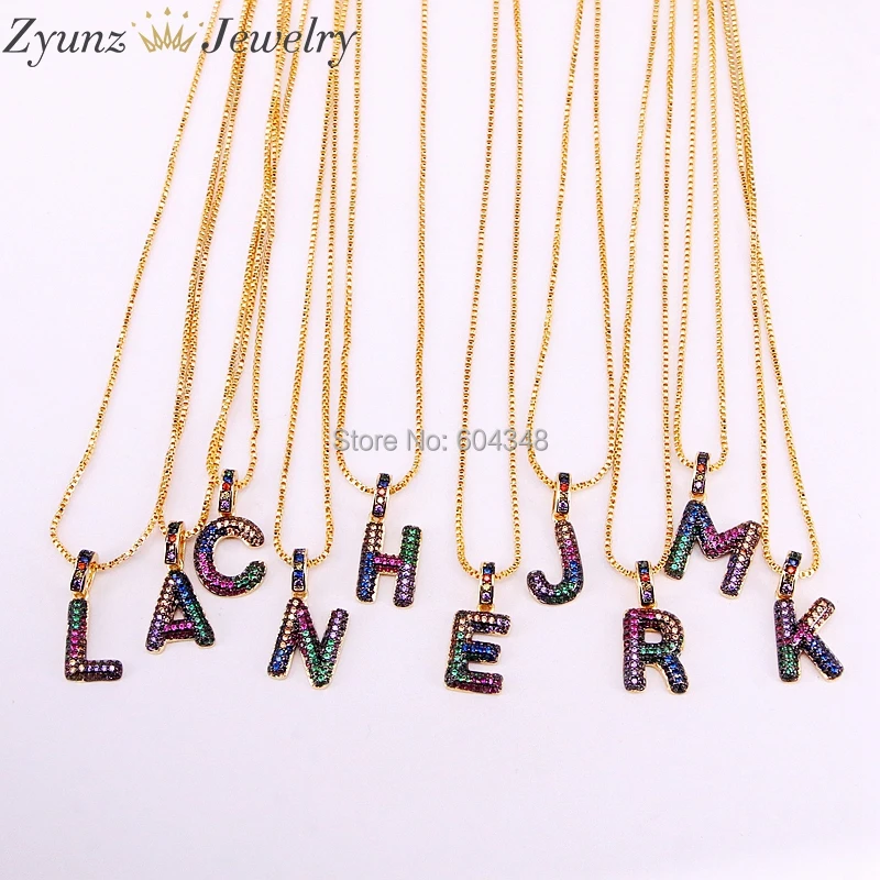 10PCS/26PCS new arrived personalized name letter necklace rainbow cz Initials big Alphabet women gorgeous jewelry
10PCS/26PCS new arrived personalized name letter necklace rainbow cz Initials big Alphabet women gorgeous jewelry