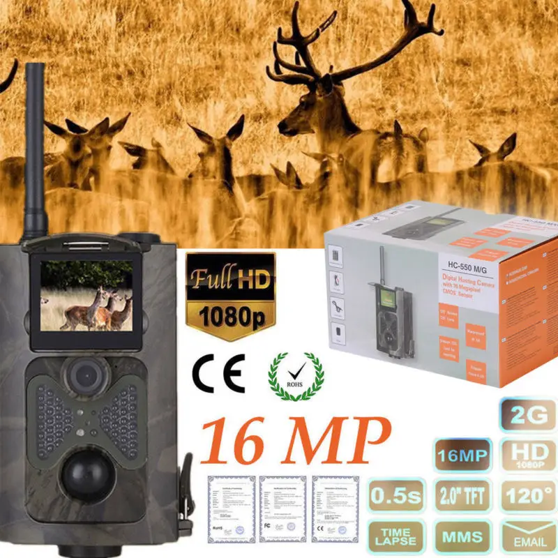 HC-550M 1080P HD Scouting Infrared Trail Hunting Digital Camera 16MP 2G GSM Pro
HC-550M 1080P HD Scouting Infrared Trail Hunting Digital Camera 16MP 2G GSM Pro