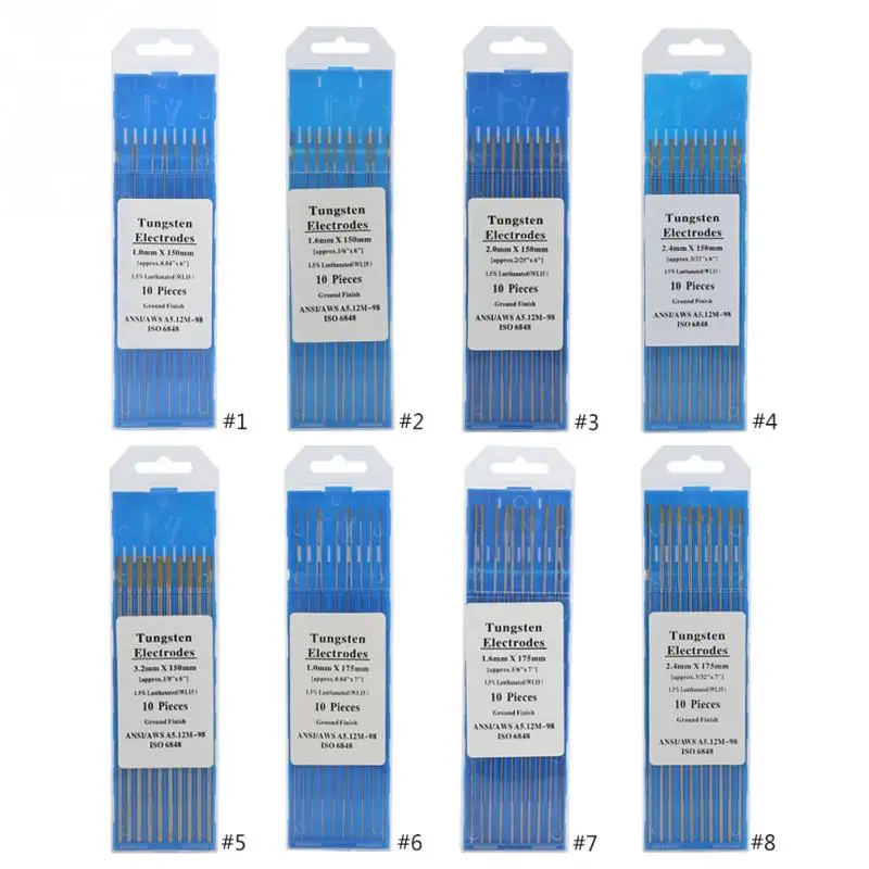 10pcs WL15 Lanthanum Tungsten TIG Electrodes for Stainless Steel Metal Alloy Welding Hot
10pcs WL15 Lanthanum Tungsten TIG Electrodes for Stainless Steel Metal Alloy Welding Hot