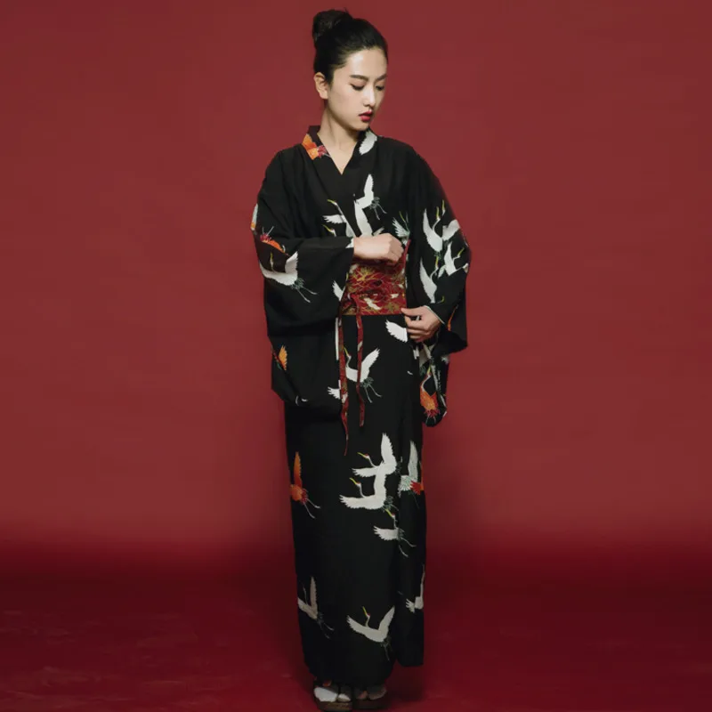 Japanese kimono clothes with obi traditional japanese kimono black yukata Japanese haori costume Geisha kimono H9004
Japanese kimono clothes with obi traditional japanese kimono black yukata Japanese haori costume Geisha kimono H9004