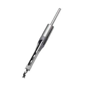 8mm Square Shank Hole Self Centering Hinge Drill Bit Hole Puncher Wood working Tools (Silver)