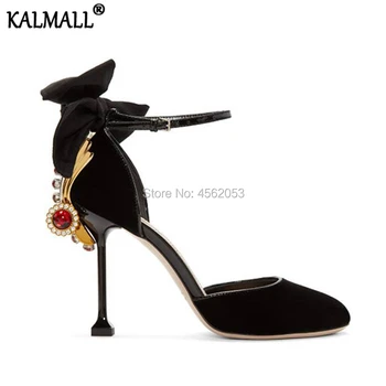 KALMALL Black Red Pink Silk Pumps Bow Knot Wedding Shoes Bridal Round Toe Ankle Strap Stiletto Sandals Women Crystal High Heels
KALMALL Black Red Pink Silk Pumps Bow Knot Wedding Shoes Bridal Round Toe Ankle Strap Stiletto Sandals Women Crystal High Heels