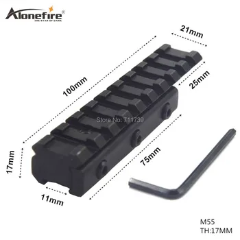 AloneFire 1PC M55 Hunting Dovetail extend 11mm to 20mm Weaver Rail Adapter Mount extend 20mm Picatinny Weaver Mount scope bases
AloneFire 1PC M55 Hunting Dovetail extend 11mm to 20mm Weaver Rail Adapter Mount extend 20mm Picatinny Weaver Mount scope bases