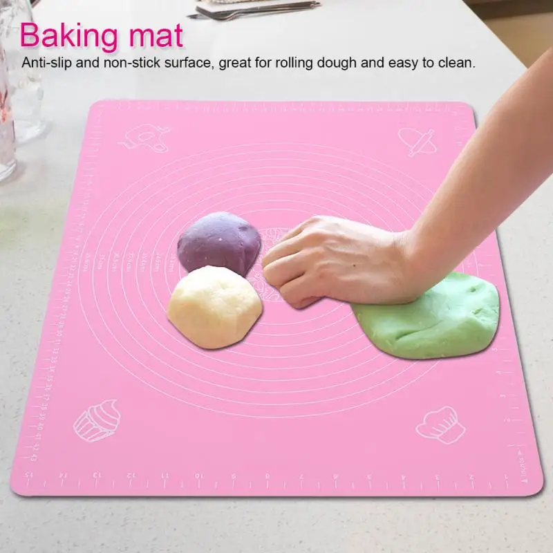 Kitchen Thicken Silicone Baking Mat Flour Rolling Scale Non-stick Mat Kneading Dough Pad Pastry Anti-slip Mat Bakeware Liners
Kitchen Thicken Silicone Baking Mat Flour Rolling Scale Non-stick Mat Kneading Dough Pad Pastry Anti-slip Mat Bakeware Liners