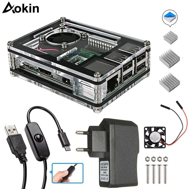 For Raspberry Pi 3B+ Case 9 Layers Acrylic Box Case Shell Cover with Cooling fan for Raspberry Pi 3 Model B Case Hot
For Raspberry Pi 3B+ Case 9 Layers Acrylic Box Case Shell Cover with Cooling fan for Raspberry Pi 3 Model B Case Hot