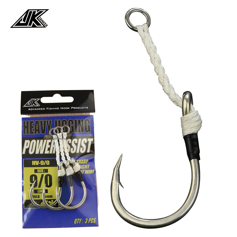 JK Heavy Sea Fishing Assist Hook 5/0 7/0 9/0 11/0 Fishhooks Jig Hooks Big Fish 4 PE line braid For Jigs Large Fishing
JK Heavy Sea Fishing Assist Hook 5/0 7/0 9/0 11/0 Fishhooks Jig Hooks Big Fish 4 PE line braid For Jigs Large Fishing