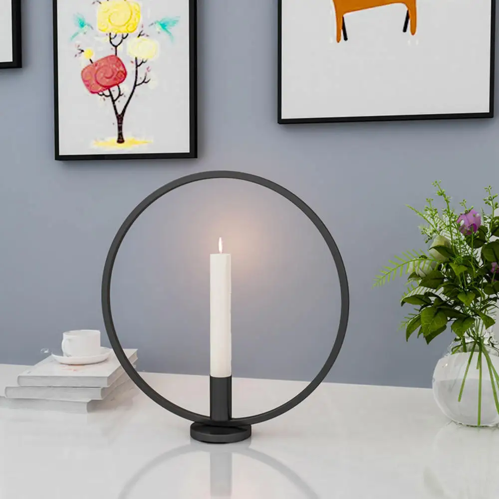 Nordic Style Metal Candlestick Wall Mounted Candle Holder Round Tea Light Home Decor Candlelight dinner Decoration
Nordic Style Metal Candlestick Wall Mounted Candle Holder Round Tea Light Home Decor Candlelight dinner Decoration