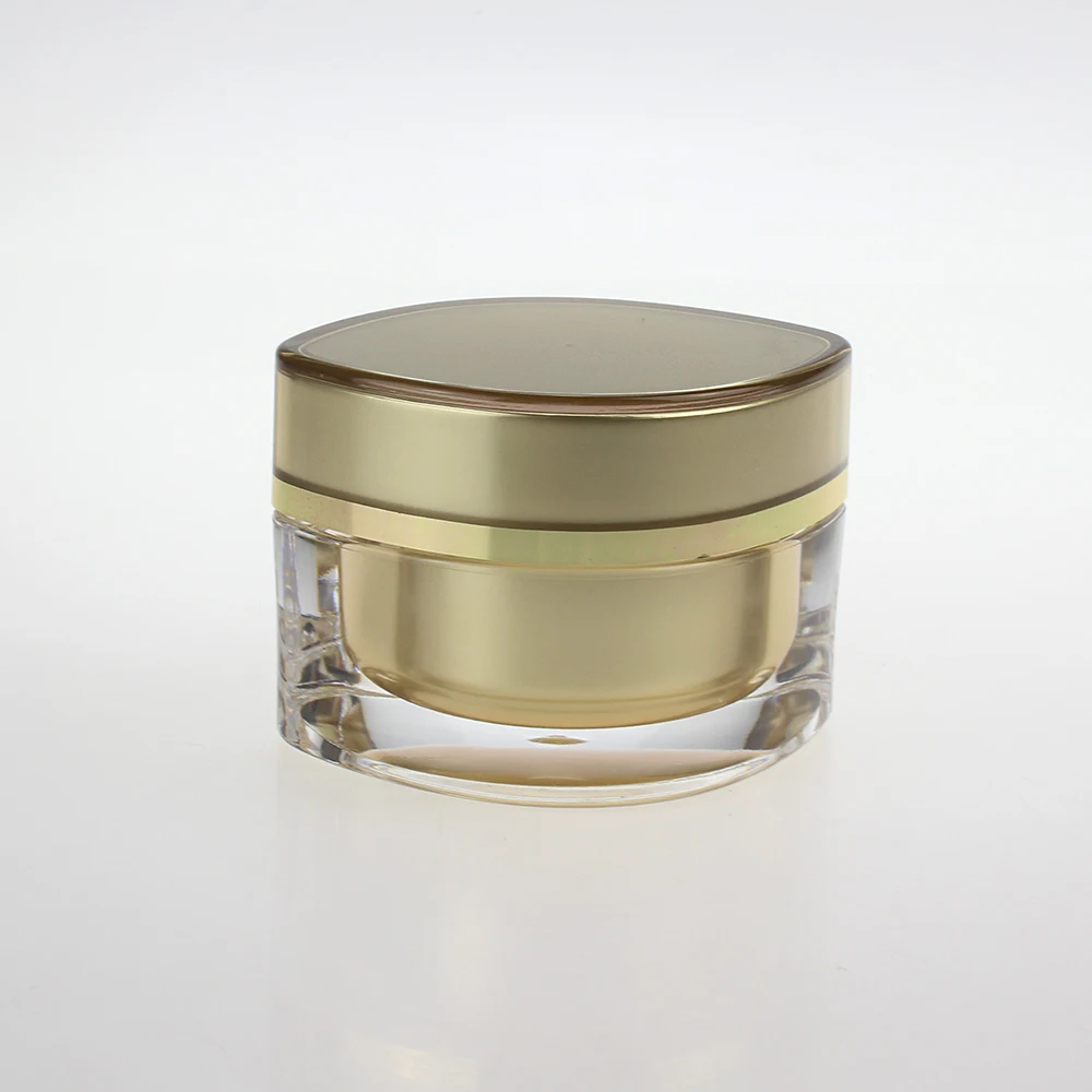 

30g gold cosmetic jar cream acrylic plastic jar for moisturizer, 1oz makeup container eye cream hot sale