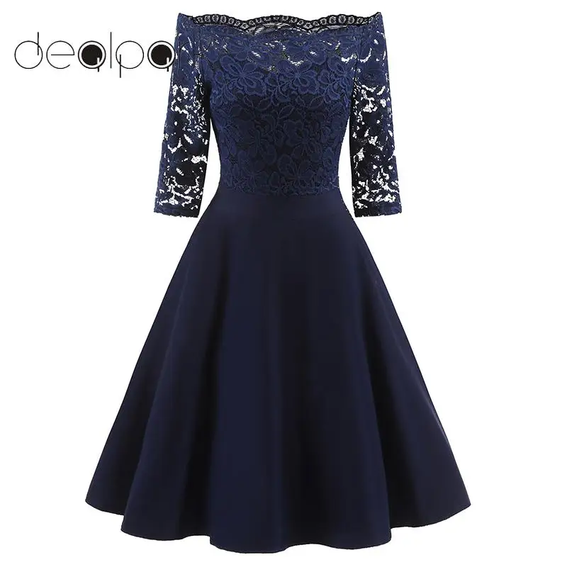 New Fall Fashion Women Vintage Dress Floral Lace Slash Neck 3/4 Sleeve Sundress Princess Wedding Party Ruffle A-line Swing Dress
New Fall Fashion Women Vintage Dress Floral Lace Slash Neck 3/4 Sleeve Sundress Princess Wedding Party Ruffle A-line Swing Dress