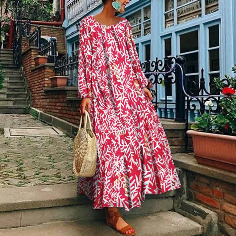 2019 Summer ZANZEA Women Floral Printed Dress Ladies Long Maxi Vestidos Elegant Party Sundress Casual Baggy Robe Femme Plus Size
2019 Summer ZANZEA Women Floral Printed Dress Ladies Long Maxi Vestidos Elegant Party Sundress Casual Baggy Robe Femme Plus Size