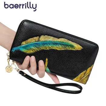 Fashion Feathers Prints Genuine Leather Wallets Women Wallet Money Pocket Long Clutch Bag Coin Purse Zipper Female Card Holder
Fashion Feathers Prints Genuine Leather Wallets Women Wallet Money Pocket Long Clutch Bag Coin Purse Zipper Female Card Holder