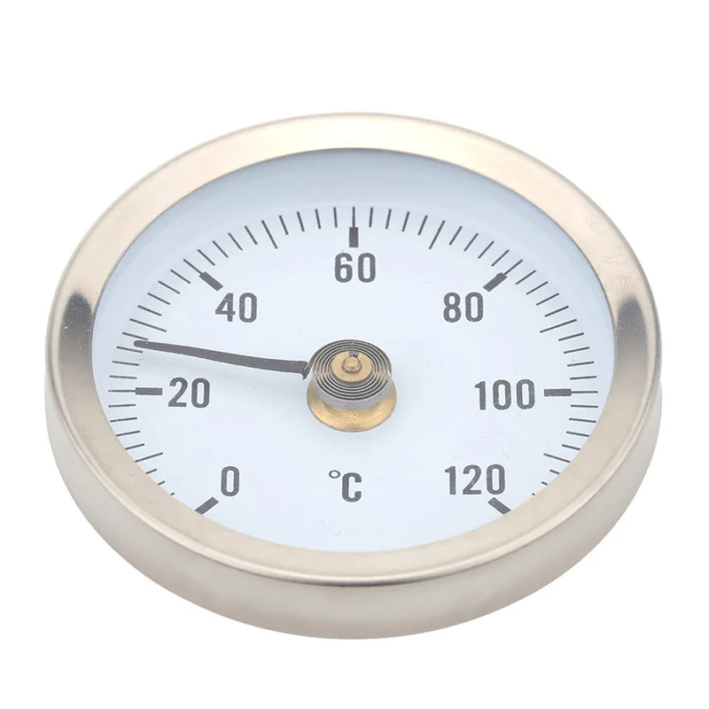 0-120 Degrees Dial Thermometer 63MM Clip-On Pipe Metal Thermometer Temp Gauge With Spring For Hot Water/Oil Tanks/Heating
0-120 Degrees Dial Thermometer 63MM Clip-On Pipe Metal Thermometer Temp Gauge With Spring For Hot Water/Oil Tanks/Heating