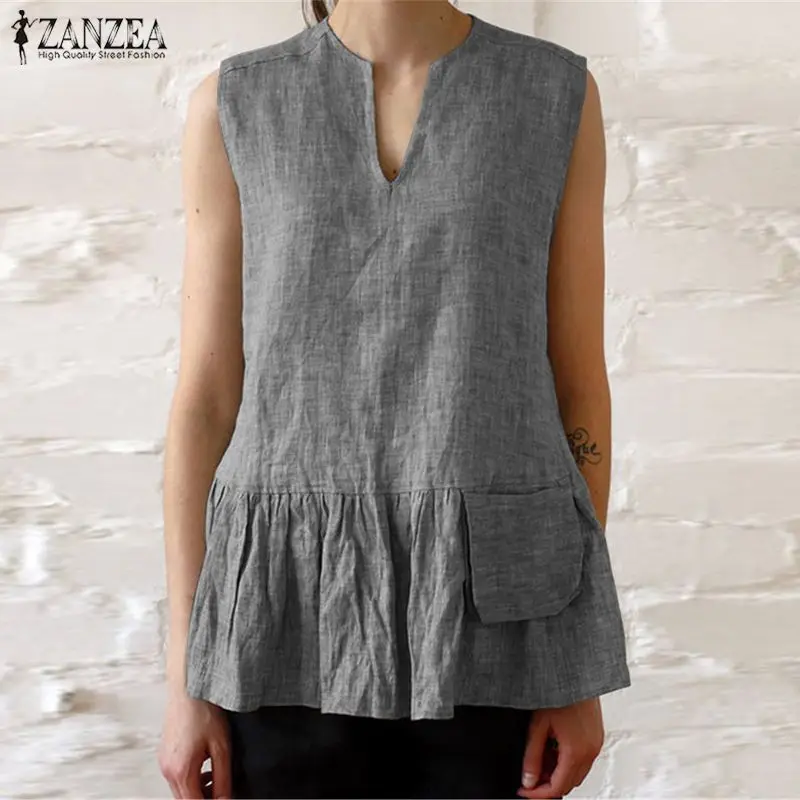 ZANZEA 2019 Summer Top Women Sleeveless Tees Shirt Streetwear Casual Solid V Neck Tank Camisole Ruffles Tee Vest Camis Underwear
ZANZEA 2019 Summer Top Women Sleeveless Tees Shirt Streetwear Casual Solid V Neck Tank Camisole Ruffles Tee Vest Camis Underwear