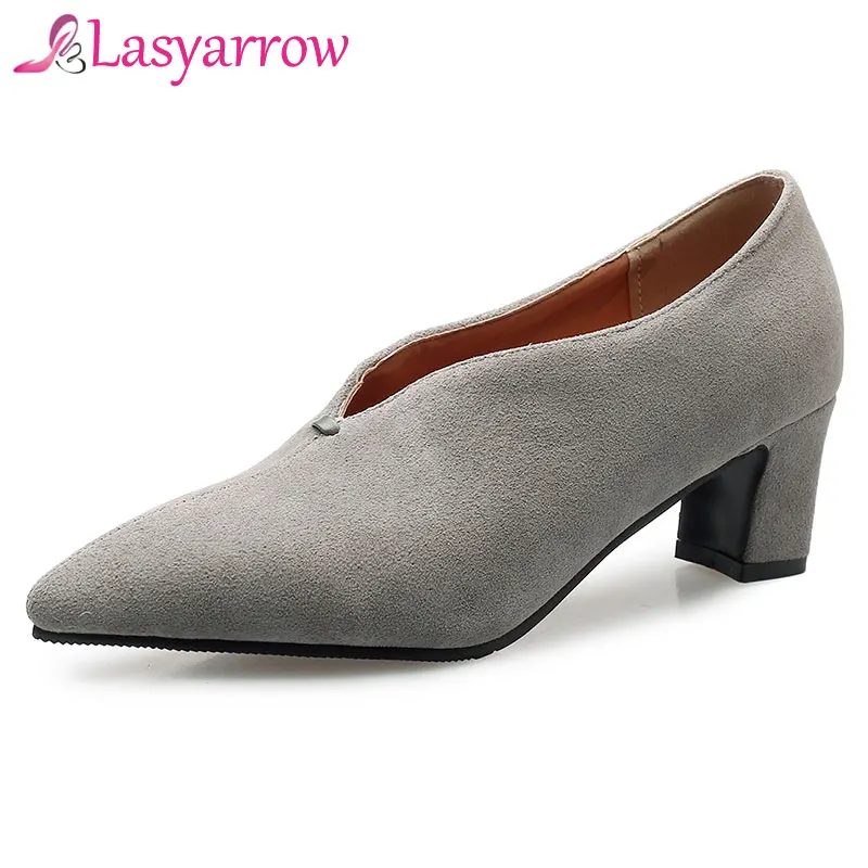 Lasyarrow Women Glove Pumps Square High Heel Pointed Toe Grandma Shoes Shallow 2019 Spring Autumn Office Ladies Plus Size Pumps
Lasyarrow Women Glove Pumps Square High Heel Pointed Toe Grandma Shoes Shallow 2019 Spring Autumn Office Ladies Plus Size Pumps