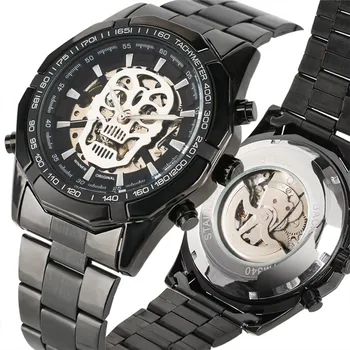 Skeleton Tourbillon Mechanical Watch Men Relogio Masculino Automatic Skull Carving Mechanical Wristwatches Stainless Steel Clock
Skeleton Tourbillon Mechanical Watch Men Relogio Masculino Automatic Skull Carving Mechanical Wristwatches Stainless Steel Clock