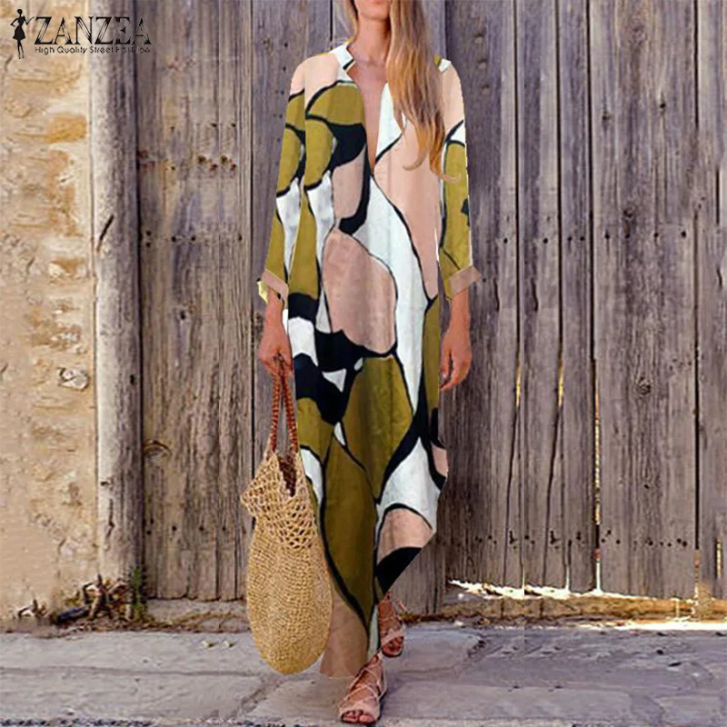 2019 Plus Size ZANZEA Summer Women Casual V Neck Long Sleeve Floral Beach Party Maxi Long Dress Vestido Robe Sundress Femme
2019 Plus Size ZANZEA Summer Women Casual V Neck Long Sleeve Floral Beach Party Maxi Long Dress Vestido Robe Sundress Femme