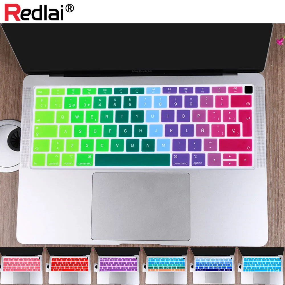 Pure/Gradient Color EU/UK Spanish Soft Silicone Keyboard Cover Skin Protector For New MacBook Air 13 inch 2018 A1932 with Retina
Pure/Gradient Color EU/UK Spanish Soft Silicone Keyboard Cover Skin Protector For New MacBook Air 13 inch 2018 A1932 with Retina