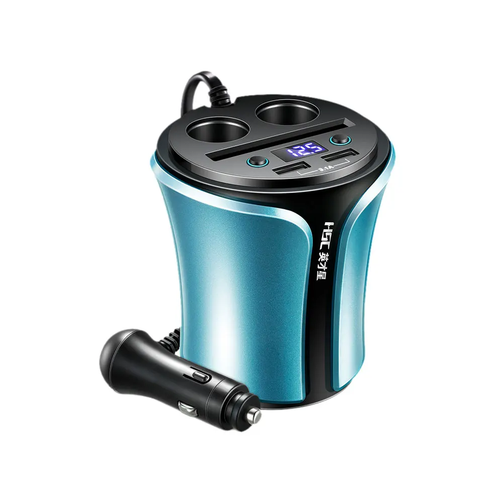 HSC Multi-function Display Cup Car Charger for Mobile Phone Voltage 3.1A 2USB GPS With LED Voltmeter Dual Cigarette Lighter
HSC Multi-function Display Cup Car Charger for Mobile Phone Voltage 3.1A 2USB GPS With LED Voltmeter Dual Cigarette Lighter
