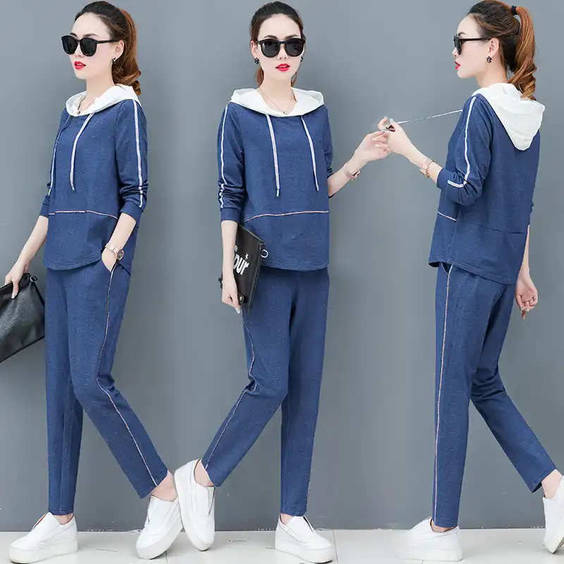 plus size denim pant suits