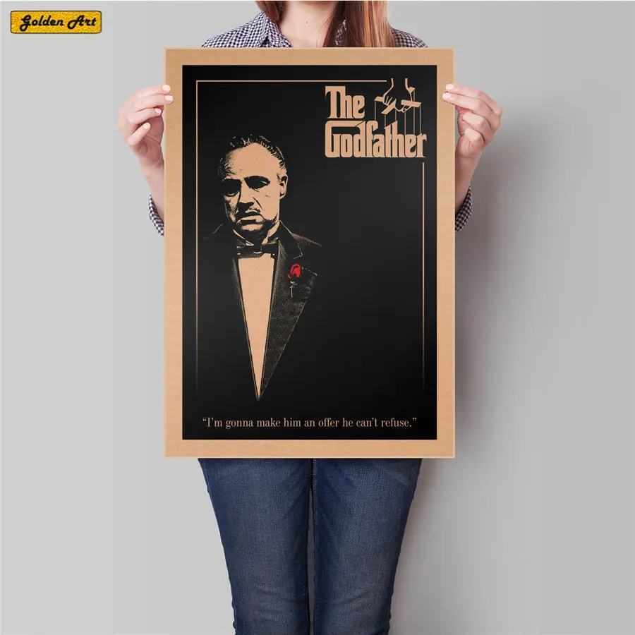 Godfather movie poster Retro Wall Sticker Living Room Vintage Kraft Paper painting for bar cafe 45.5x31.5cm
Godfather movie poster Retro Wall Sticker Living Room Vintage Kraft Paper painting for bar cafe 45.5x31.5cm