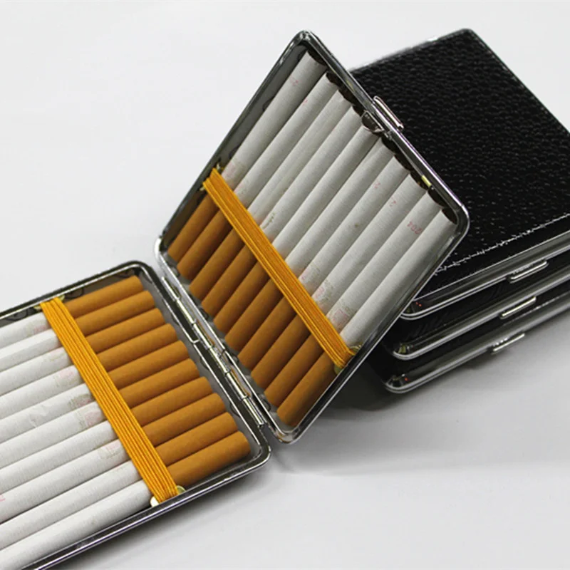 Smoking Cigarettes 1 Pcs Lighter Faux Leather Metal Frame Black Cigarette Storage Case Box Container Cigarette Accessories
Smoking Cigarettes 1 Pcs Lighter Faux Leather Metal Frame Black Cigarette Storage Case Box Container Cigarette Accessories