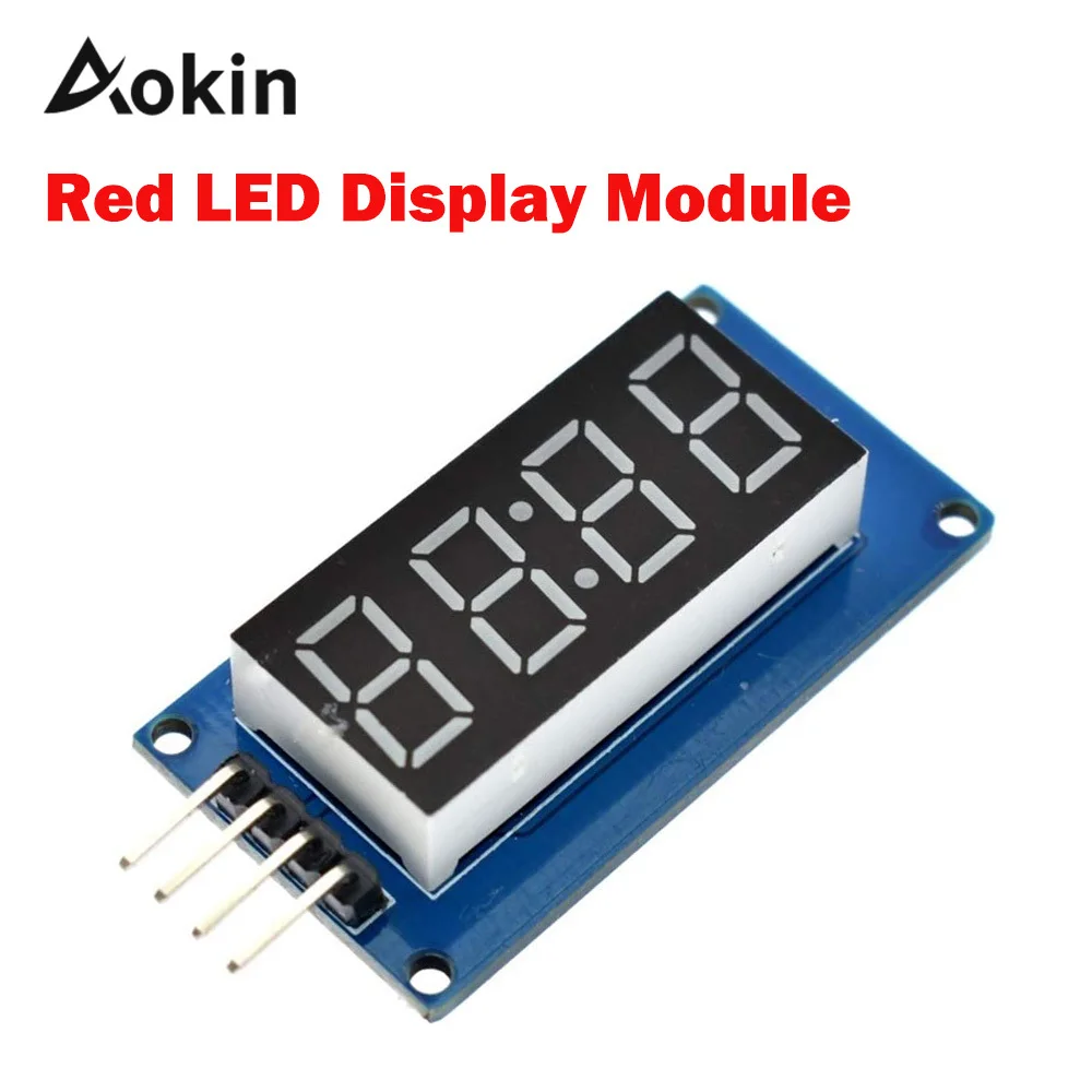TM1637 4 Bits Digital LED Display Module diy For arduino 7 Segment 0.36 Inch Clock RED Anode Tube Four Serial Driver Board Pack
TM1637 4 Bits Digital LED Display Module diy For arduino 7 Segment 0.36 Inch Clock RED Anode Tube Four Serial Driver Board Pack