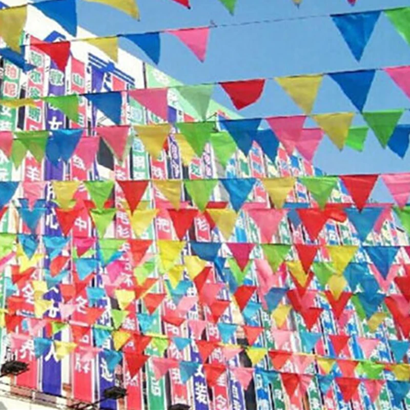 Pennant Flag Flag Bunting Wedding Scene Layout Business Decor Dress Up Festive Flag 8m Coloured triangular Random Color
Pennant Flag Flag Bunting Wedding Scene Layout Business Decor Dress Up Festive Flag 8m Coloured triangular Random Color