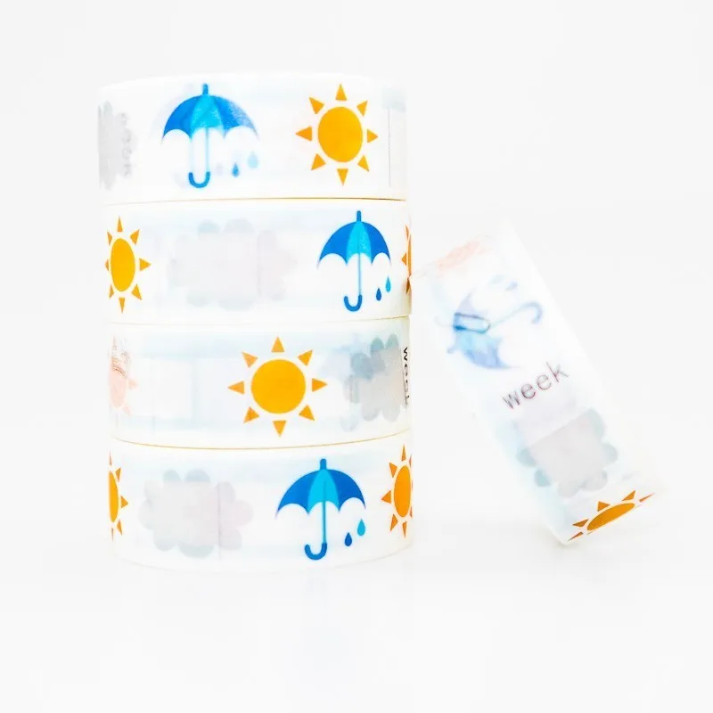 Sun Umbrella Pattern Washi masking tape sticky color decorative tape set DIY decoration office stationery scrapbook 1PCS
Sun Umbrella Pattern Washi masking tape sticky color decorative tape set DIY decoration office stationery scrapbook 1PCS