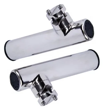 2 Pieces Marine fishing rod Stainless Steel Fishing Tackle Rotatable Rod Holder With Clamp For Tube 7/8~1" 
2 Pieces Marine fishing rod Stainless Steel Fishing Tackle Rotatable Rod Holder With Clamp For Tube 7/8~1"