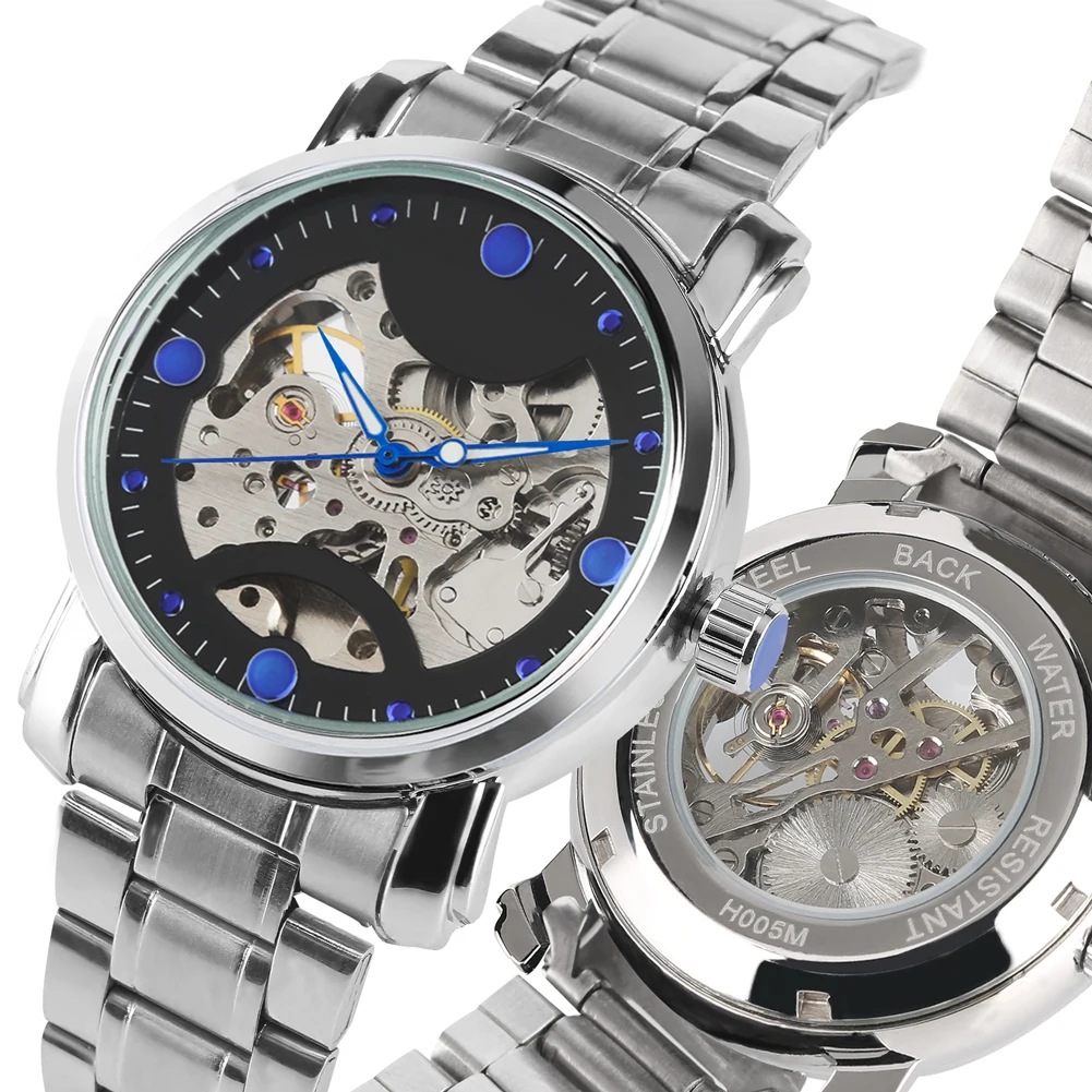 Transparent Hand-winding Mechanical Watch Stainless Steel Skeleton Automatic Watches Practical Night Light Men Timepieces Clock
Transparent Hand-winding Mechanical Watch Stainless Steel Skeleton Automatic Watches Practical Night Light Men Timepieces Clock