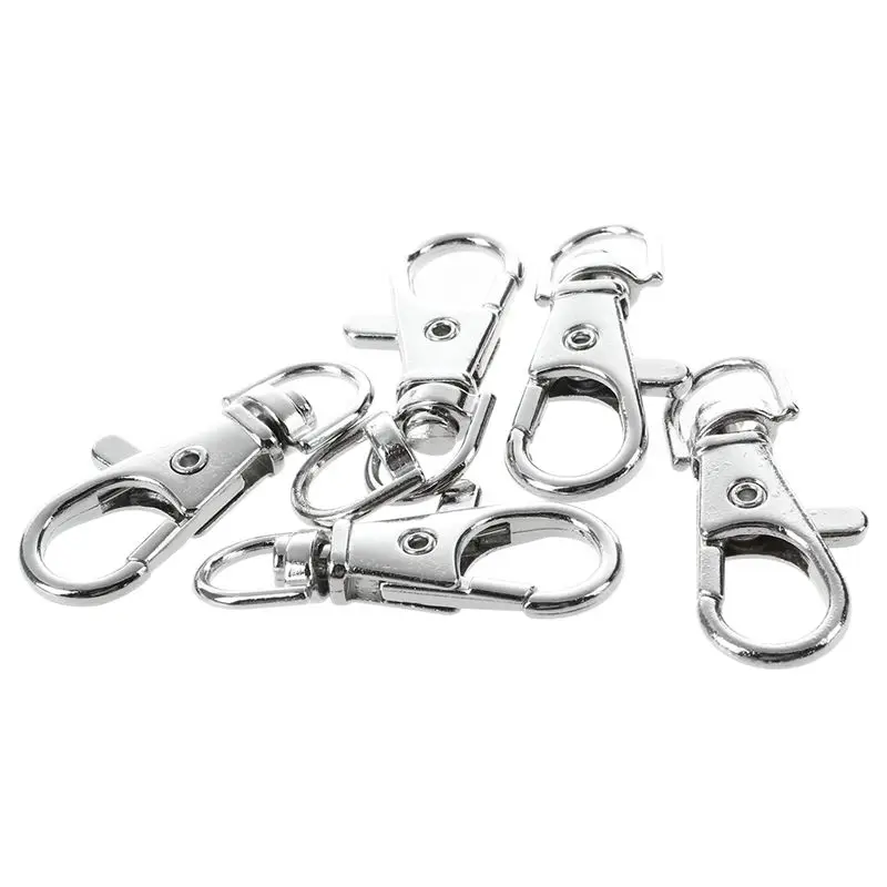 5 Pcs Swivel Trigger Lobsters Claw Clasp Silver Tone Metal swivel with your movement so your jewelry will stay in place Pull
5 Pcs Swivel Trigger Lobsters Claw Clasp Silver Tone Metal swivel with your movement so your jewelry will stay in place Pull