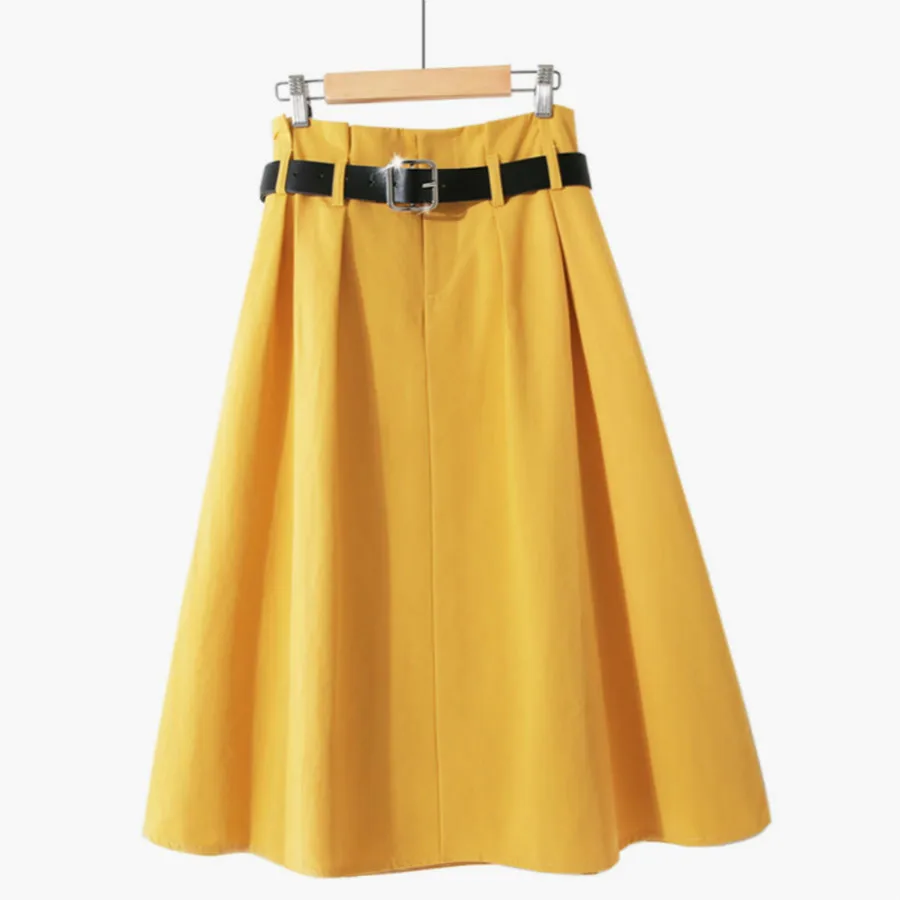 PEONFLY 2019 Spring Summer Skirt Women With Belt Korean Fashion Knee Length High Waist Pleated A-line School Skirt Female
PEONFLY 2019 Spring Summer Skirt Women With Belt Korean Fashion Knee Length High Waist Pleated A-line School Skirt Female
