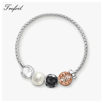 Bracelet Link Chain Pearl Arabesque Bead Karma with 925 Sterling Silver Chain,2018 Fashion Jewelry Trendy Gift for Women Girls
Bracelet Link Chain Pearl Arabesque Bead Karma with 925 Sterling Silver Chain,2018 Fashion Jewelry Trendy Gift for Women Girls