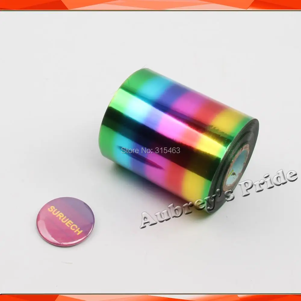 1Rolls Rainbow Color 80mmx120M Hot Stamping Foil Heat Transfer Napkin Gilding PVC business Card Emboss DIY Homemade
1Rolls Rainbow Color 80mmx120M Hot Stamping Foil Heat Transfer Napkin Gilding PVC business Card Emboss DIY Homemade