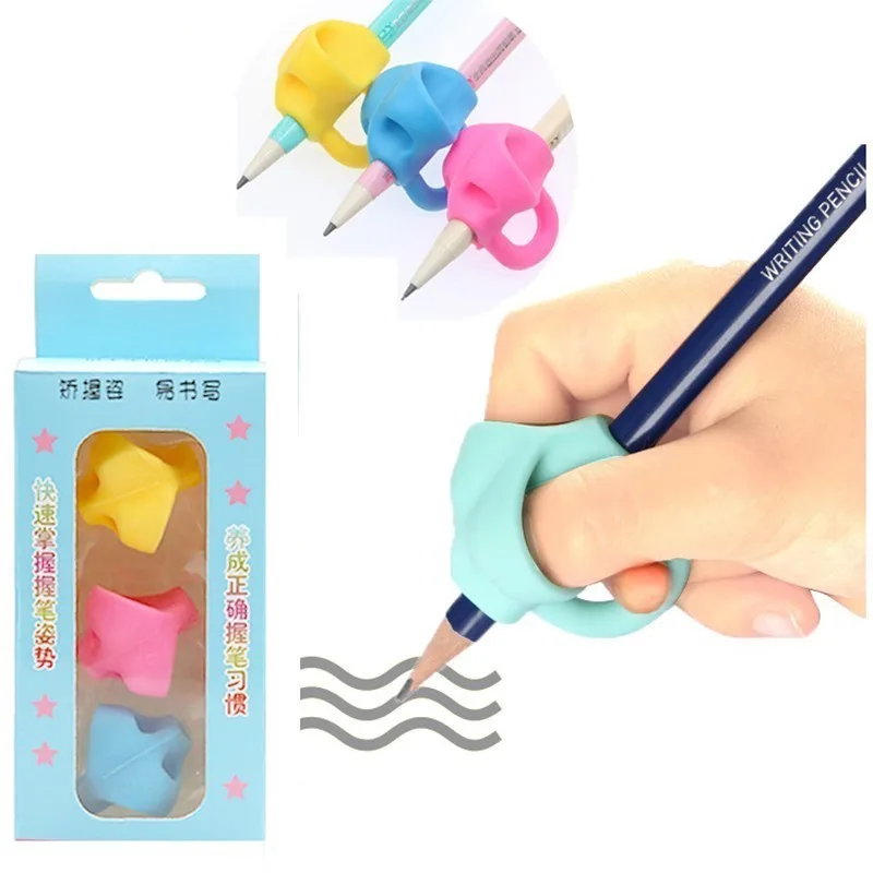 3 Sets From Writing Kindergarten Children Beginners Corrective Grip Silicone Pen Write Help Armatuur Right Finger Position
3 Sets From Writing Kindergarten Children Beginners Corrective Grip Silicone Pen Write Help Armatuur Right Finger Position