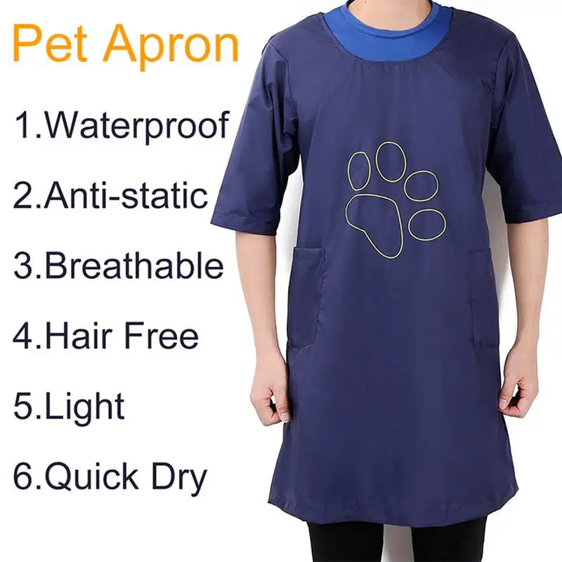 Pet Shop Beautician Work Clothes Quick Drying Light Professional Waterproof Half Sleeve Apron Cat Dog Bath Apron Smock Clothes
Pet Shop Beautician Work Clothes Quick Drying Light Professional Waterproof Half Sleeve Apron Cat Dog Bath Apron Smock Clothes