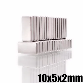 

1000pcs N35 10mm * 5mm * 2mm strong rare earth neodymium permanent magnets 10x5x2 NEW 10*5*2 Art Craft Connection