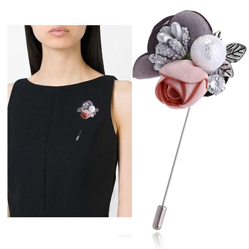 Handmade Rhinestone 1PC Flower Alloy Crystal Lace Pink Silver Color Cloth Brooch Gray Colorful Cardigan Sweater Simulated Pearl
Handmade Rhinestone 1PC Flower Alloy Crystal Lace Pink Silver Color Cloth Brooch Gray Colorful Cardigan Sweater Simulated Pearl