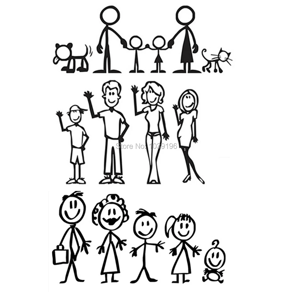 New Cartoon Car Styling Happy Whole Family Members Auto Bumper Body Decal Cartoon Car Sticker Car Decal Creative Pattern Vinyl
New Cartoon Car Styling Happy Whole Family Members Auto Bumper Body Decal Cartoon Car Sticker Car Decal Creative Pattern Vinyl