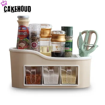 CAKEHOUD Home Kitchen Condiment Storage Box Set Multi-function Plastic Seasoning Jar Chopsticks Knife And Fork Storage Room
CAKEHOUD Home Kitchen Condiment Storage Box Set Multi-function Plastic Seasoning Jar Chopsticks Knife And Fork Storage Room